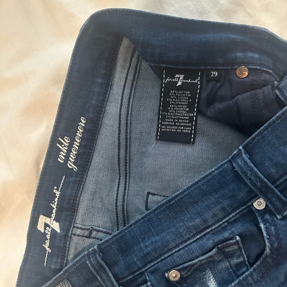 7 For All Mankind Dark Indigo Ankle Jeans - Picture 3 of 5